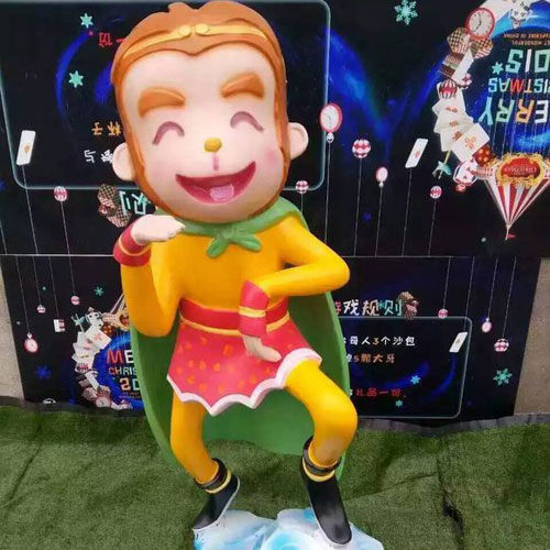 玻璃钢小猴子卡通雕塑