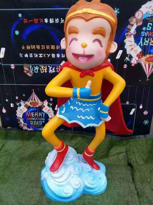 玻璃钢卡通猴子雕塑