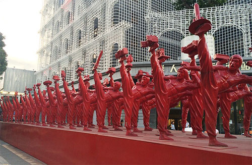 玻璃钢雕塑李小龙