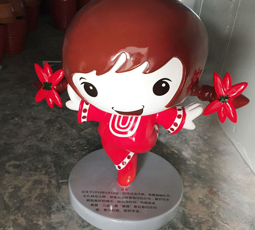 玻璃钢可爱小女孩雕塑