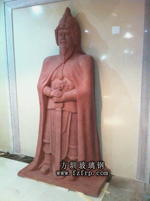 玻璃钢将军砂岩雕塑