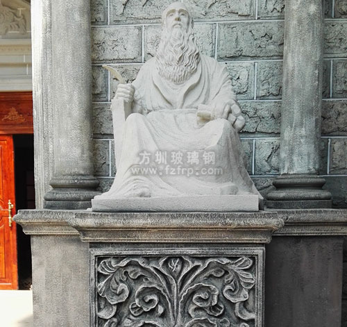 玻璃钢老者砂岩雕塑