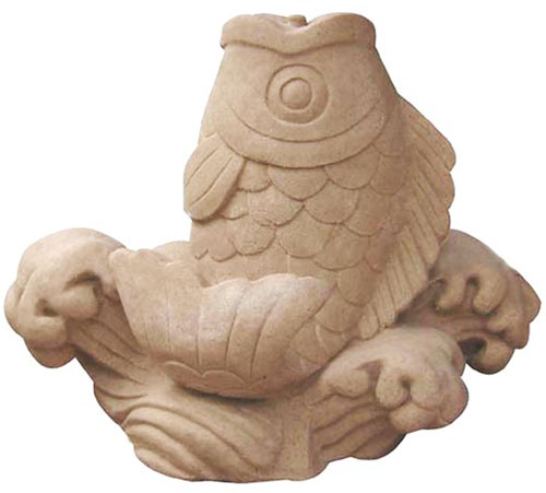 玻璃钢砂岩鲤鱼雕塑