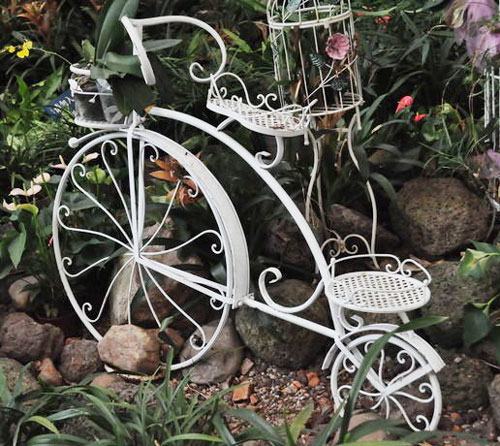 铁艺创意自行车雕塑