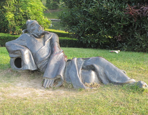 玻璃钢古人肖像雕塑 玻璃钢古人肖像雕塑