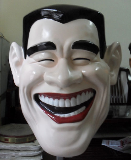 名人玻璃钢卡通头像雕塑