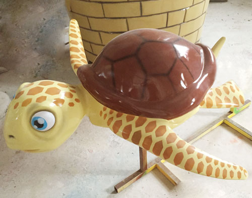 玻璃钢卡通小乌龟圆雕雕塑