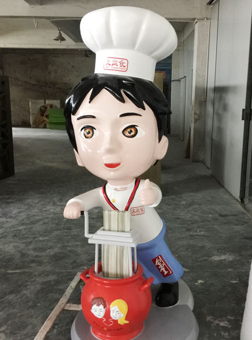 城市玻璃钢彩绘卡通圆雕雕塑