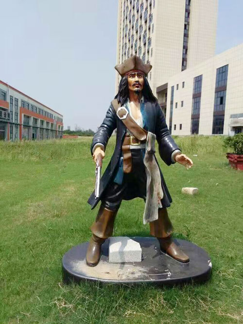 玻璃钢海盗圆雕雕塑