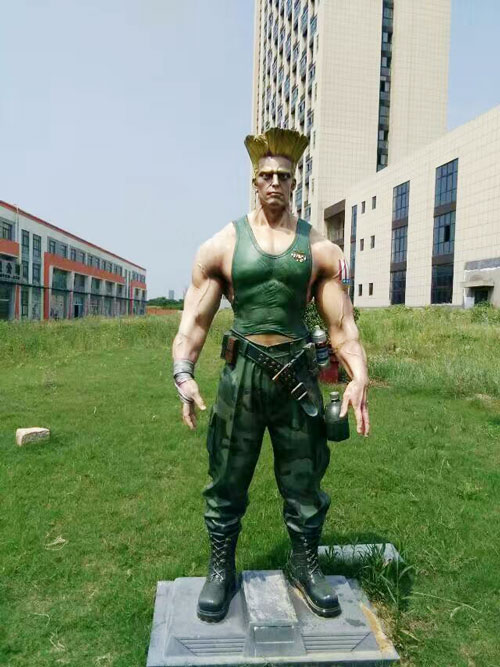 玻璃钢游戏人物圆雕雕塑